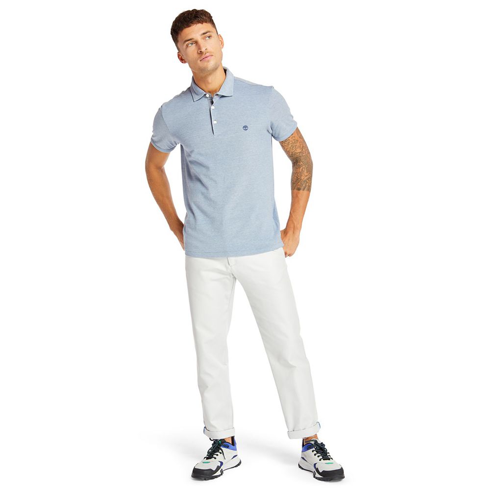 Polo Timberland Argentina Hombre - Baboosic Brook Slim Fit Shirt - Azules - AZOTYJ-342